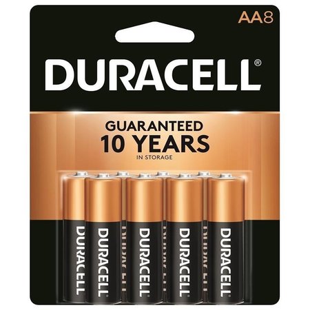 DURACELL COPPERTOP Battery, 15 V Battery, AA Battery, Alkaline, Manganese Dioxide MN15B8ZTSS